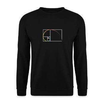 Golden Ratio Farbskala fibonacci Folge - Unisex Pullover - Schwarz - Vorne - Alina (178cm) & Michal (187cm)