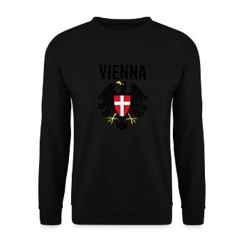 Vienna - Unisex Sweatshirt - black - Front - Alina (178cm) & Michal (187cm)