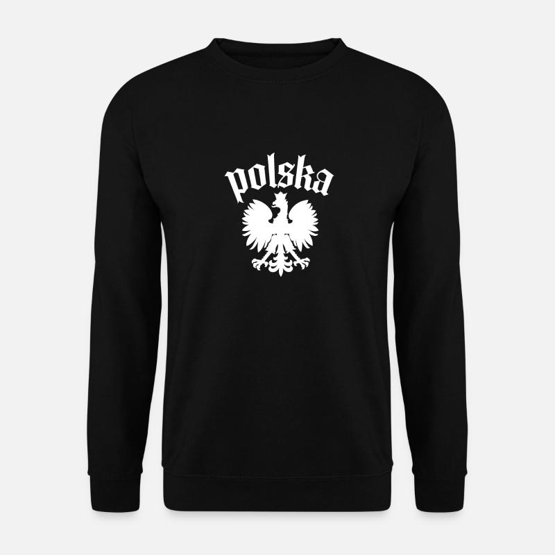 Polska T-Shirt Polen Polnischer Adler - Unisex Pullover - Schwarz