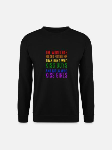 The World Has Bigger Problems Gay Pride - Unisex Pullover - Schwarz