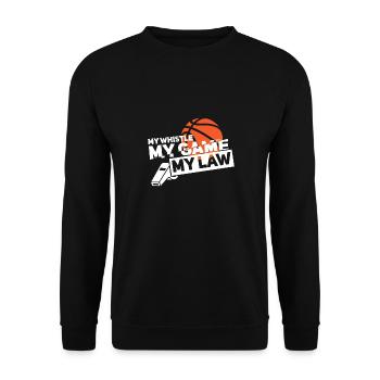 Basketball Referee Gift | ref - Unisex Sweatshirt - black - Front - Alina (178cm) & Michal (187cm)