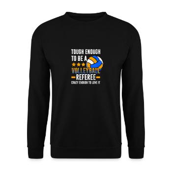 Volleyball referee gift | volleyball - Unisex Sweatshirt - black - Front - Alina (178cm) & Michal (187cm)