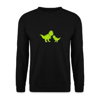 Dinos Dinosaurs - Unisex Pullover - Schwarz - Vorne - Alina (178cm) & Michal (187cm)