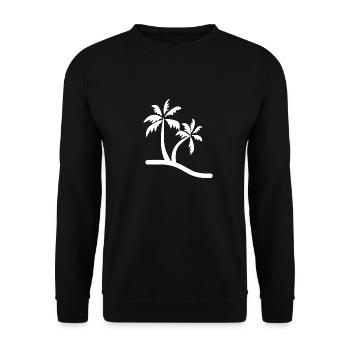 White palm beach - Unisex Sweatshirt - black - Front - Alina (178cm) & Michal (187cm)