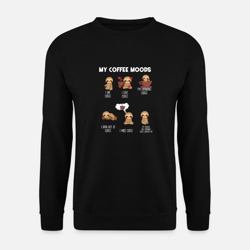 Faultier– Faultiere – Faultierfan – Kaffee - Unisex Pullover - Schwarz