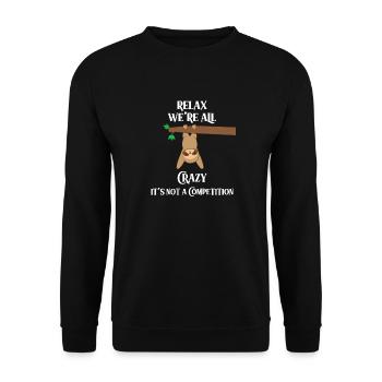 Sloth sloths - Sloth fan - Crazy - Unisex Sweatshirt - black - Front - Alina (178cm) & Michal (187cm)