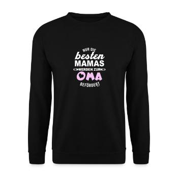 Grand-mère promue à la grand-mère - Sweat-shirt Unisexe - noir - Devant - Alina (178cm) & Michal (187cm)