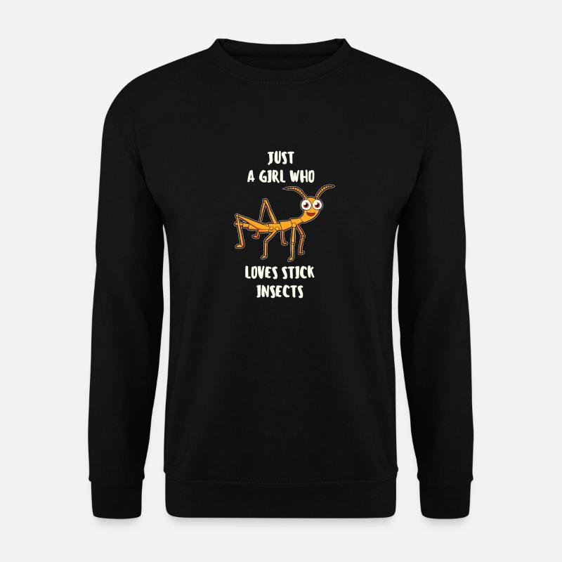 Just A Girl Who Love Stick Insects Stabheuschrecke - Unisex Pullover - Schwarz