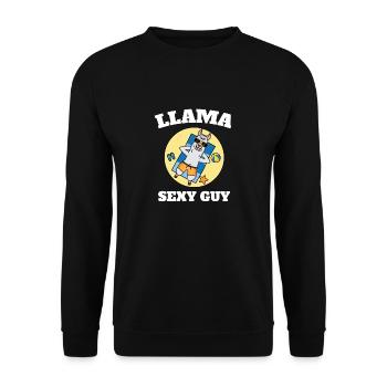 Llama Spiritual Man | Cute and Funny Llama Gift, - Unisex Sweatshirt - black - Front - Alina (178cm) & Michal (187cm)