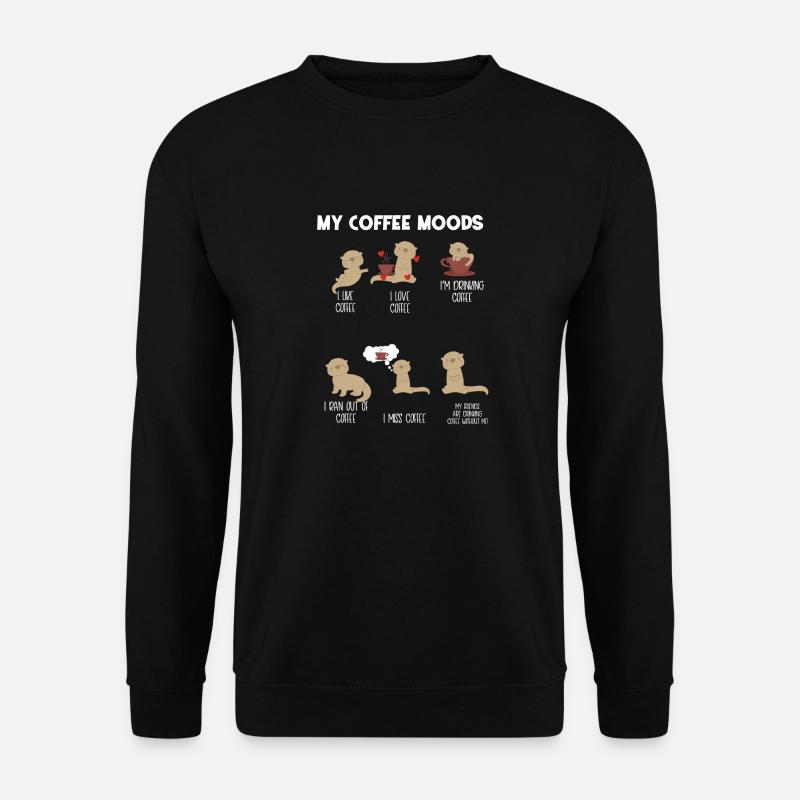 Otter - Seeotter - Otterfan - Kaffee - Unisex Pullover - Schwarz