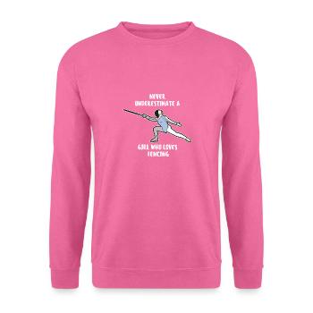Lustig Fechten Spruch Fechter Fechtkunst Geschenk - Unisex Pullover - Pink - Vorne