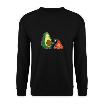 Scout drôle d'avocat camping feu de camp tente de garçon - Sweat-shirt Unisexe - noir - Devant - Alina (178cm) & Michal (187cm)