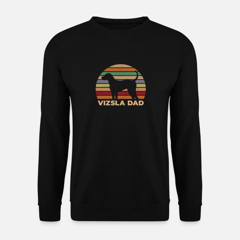 Retro Distressed Vizsla Dad - Unisex Sweatshirt - black