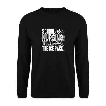 Nursing School Funny Nursing School - Unisex Sweatshirt - black - Front - Alina (178cm) & Michal (187cm)