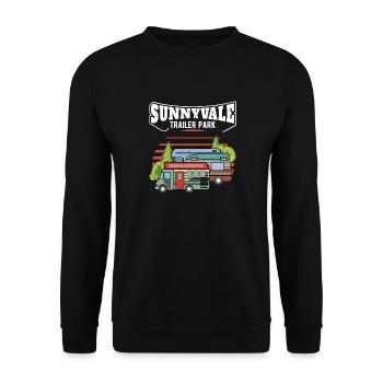 Drôle d'impression Trailer Park Sunnyvale Lovers product - Sweat-shirt Unisexe - noir - Devant - Alina (178cm) & Michal (187cm)