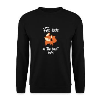 Fox – Cute Fox – Fox Lover – Fox Love - Unisex Sweatshirt - black - Front - Alina (178cm) & Michal (187cm)