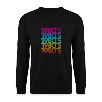 1980's 80's - Unisex Sweatshirt - black - Front - Alina (178cm) & Michal (187cm)