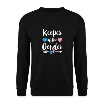Gardien du cadeau d'annonce de bébé de genre - Sweat-shirt Unisexe - noir - Devant - Alina (178cm) & Michal (187cm)