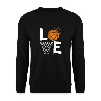 Femmes filles aiment le tee-shirt de basket-ball | Produit BBall - Sweat-shirt Unisexe - noir - Devant - Alina (178cm) & Michal (187cm)