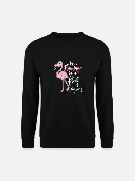 Flamingo Shirt - Unisex Pullover - Schwarz