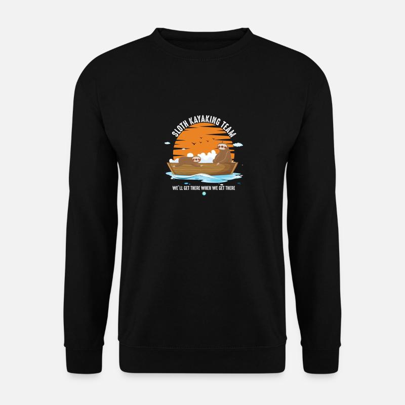 Sloth Canoe Kayak Team Gift - Unisex Sweatshirt - black