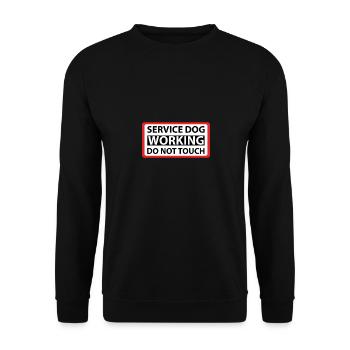 Dog Service Working Please Do Not Touch - Unisex Sweatshirt - black - Front - Alina (178cm) & Michal (187cm)