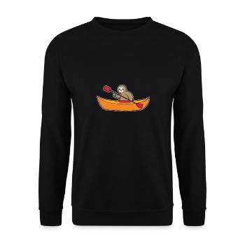 Canoe Kayak Sloth Gift Paroles de canoéiste - Sweat-shirt Unisexe - noir - Devant - Alina (178cm) & Michal (187cm)