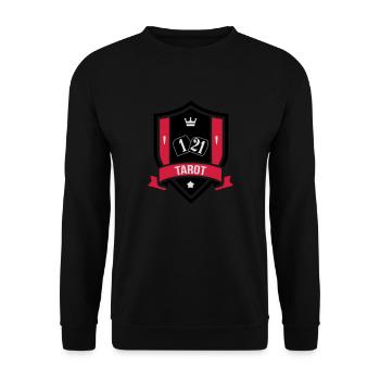 Tarot / Cartes / Jeu / Jouer / Joueur / Gaming - Unisex Sweatshirt - black - Front - Alina (178cm) & Michal (187cm)