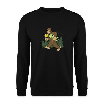 New Mexico Flag Big Foot Walking Fun Gift print - Unisex Sweatshirt - black - Front - Alina (178cm) & Michal (187cm)