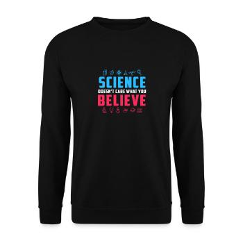 Science vs croire cadeau - Sweat-shirt Unisexe - noir - Devant - Alina (178cm) & Michal (187cm)