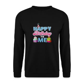 Happy Birthday To me product, Birthday design, - Unisex Sweatshirt - black - Front - Alina (178cm) & Michal (187cm)