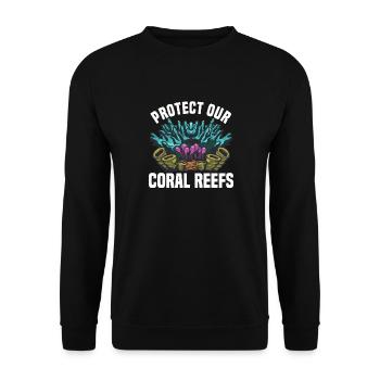 Jour De La Terre Drôle Récif De Corail Cadeau Hommes Femmes Enfants - Sweat-shirt Unisexe - noir - Devant - Alina (178cm) & Michal (187cm)