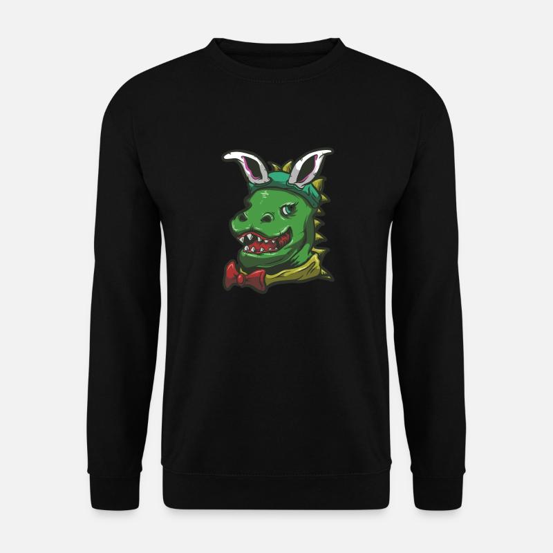 Ostern Rex Bunny Drawing Funny Rabbit Dinosaur - Unisex Pullover - Schwarz
