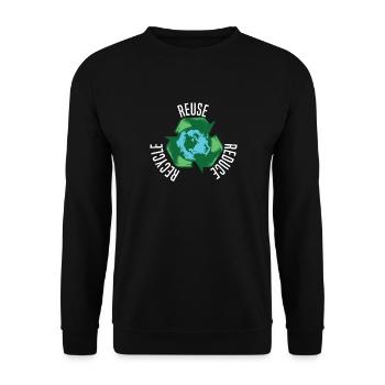 Jour de la Terre Citation Faits Citation Cadeau Hommes Femmes Enfants - Sweat-shirt Unisexe - noir - Devant - Alina (178cm) & Michal (187cm)