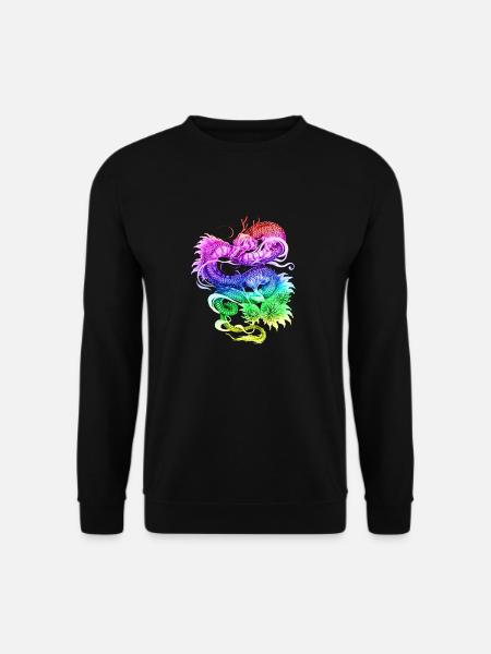 Dragon - Drachen Drache design fancy - Unisex Pullover - Schwarz