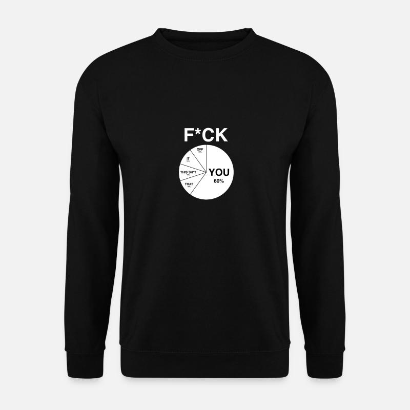 FUCK PIE CHART - Unisex Pullover - Schwarz