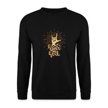 Rock and Roll - Unisex Pullover - Schwarz - Vorne - Alina (178cm) & Michal (187cm)