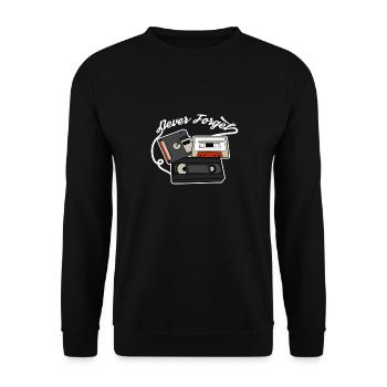Vergessen Sie niemals VHS, Disketten und Kassetten - Unisex Pullover - Schwarz - Vorne - Alina (178cm) & Michal (187cm)