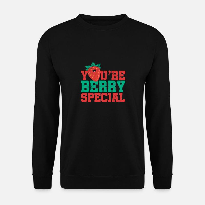Berry Special Wortspiel Englisch Erdbeere - Unisex Pullover - Schwarz