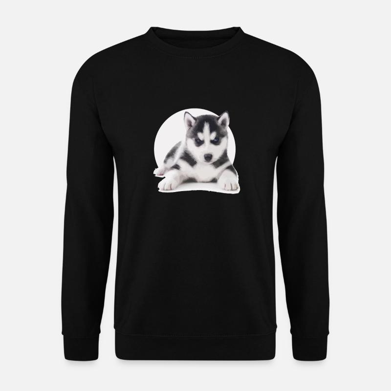 Chiot Husky - Sweat-shirt Unisexe - noir