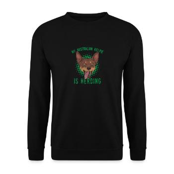 Kelpie australien - Sweat-shirt Unisexe - noir - Devant - Alina (178cm) & Michal (187cm)