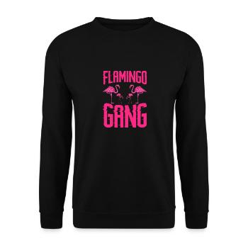 flamingo gang Chemise Flamingo pour jeunes chefs - Sweat-shirt Unisexe - noir - Devant - Alina (178cm) & Michal (187cm)
