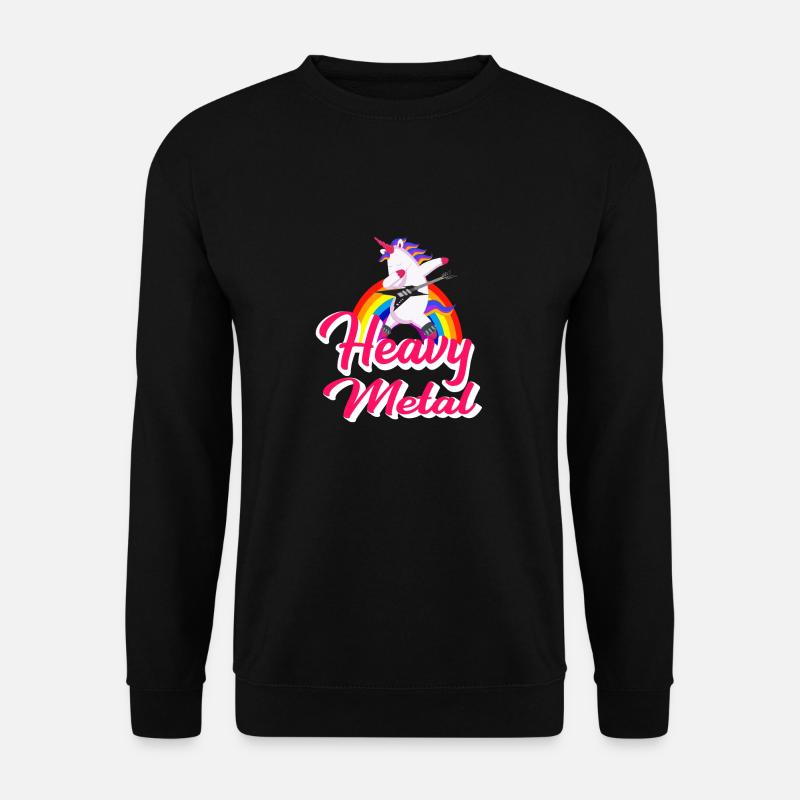 Heavy Metal Unicorn - Unisex Pullover - Schwarz