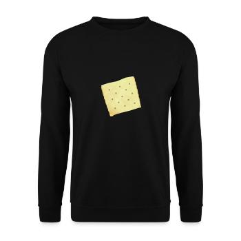 Trockene weiße Cracker-Liebhabergrafik - Unisex Pullover - Schwarz - Vorne - Alina (178cm) & Michal (187cm)