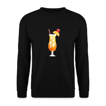 Tequila Sunrise Cocktail Longdrink Geschenk - Unisex Pullover - Schwarz - Vorne - Alina (178cm) & Michal (187cm)