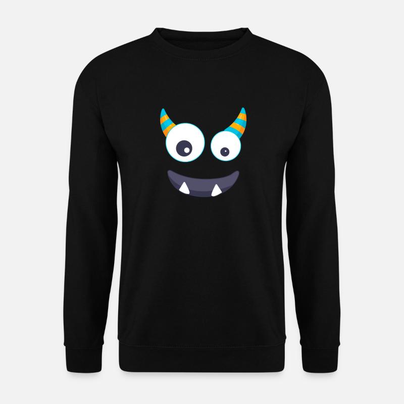 Monster Karneval Gesicht Fasnacht Fasching Comic - Unisex Pullover - Schwarz