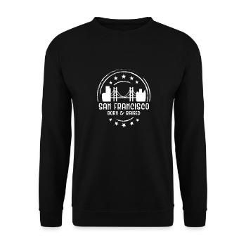 San Francisco - Unisex Sweatshirt - black - Front - Alina (178cm) & Michal (187cm)