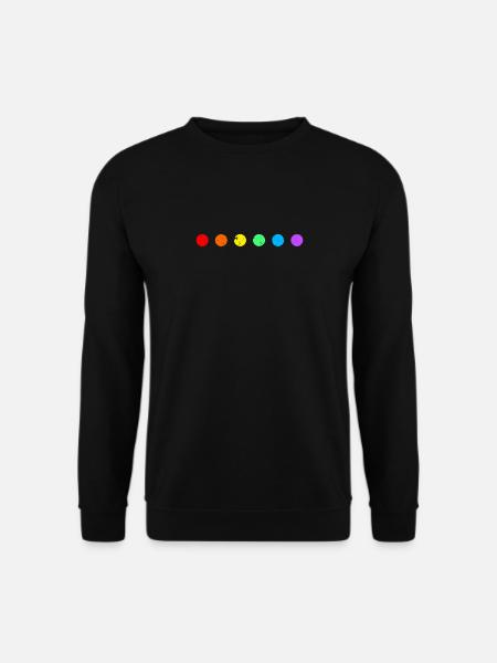 LGBTQ Pride Rainbow Dots Schwul Lesbisch Bi - Unisex Pullover - Schwarz