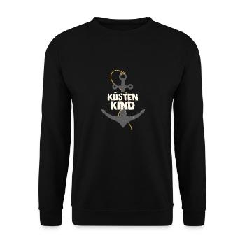 Ancre côtière Maritime du nord de l'Allemagne - Sweat-shirt Unisexe - noir - Devant - Alina (178cm) & Michal (187cm)