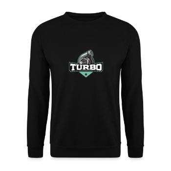 JDM, Turbo product For Men Who Love Boost, Racing - Unisex Sweatshirt - black - Front - Alina (178cm) & Michal (187cm)